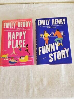 Emily Henry Hardcover Duo - Happy Place (Pink) & Funny Story (Blue)